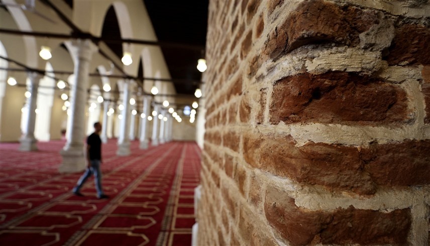 جانب من مسجد الظاهر بيبرس بعد إعادة افتتاحه (رويترز)